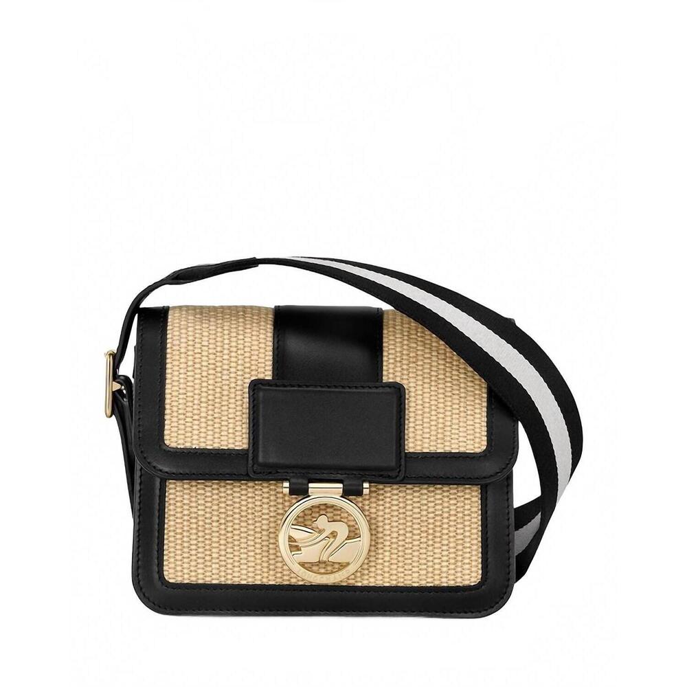 NEW LONGCHAMP paille small crossbody bag in black